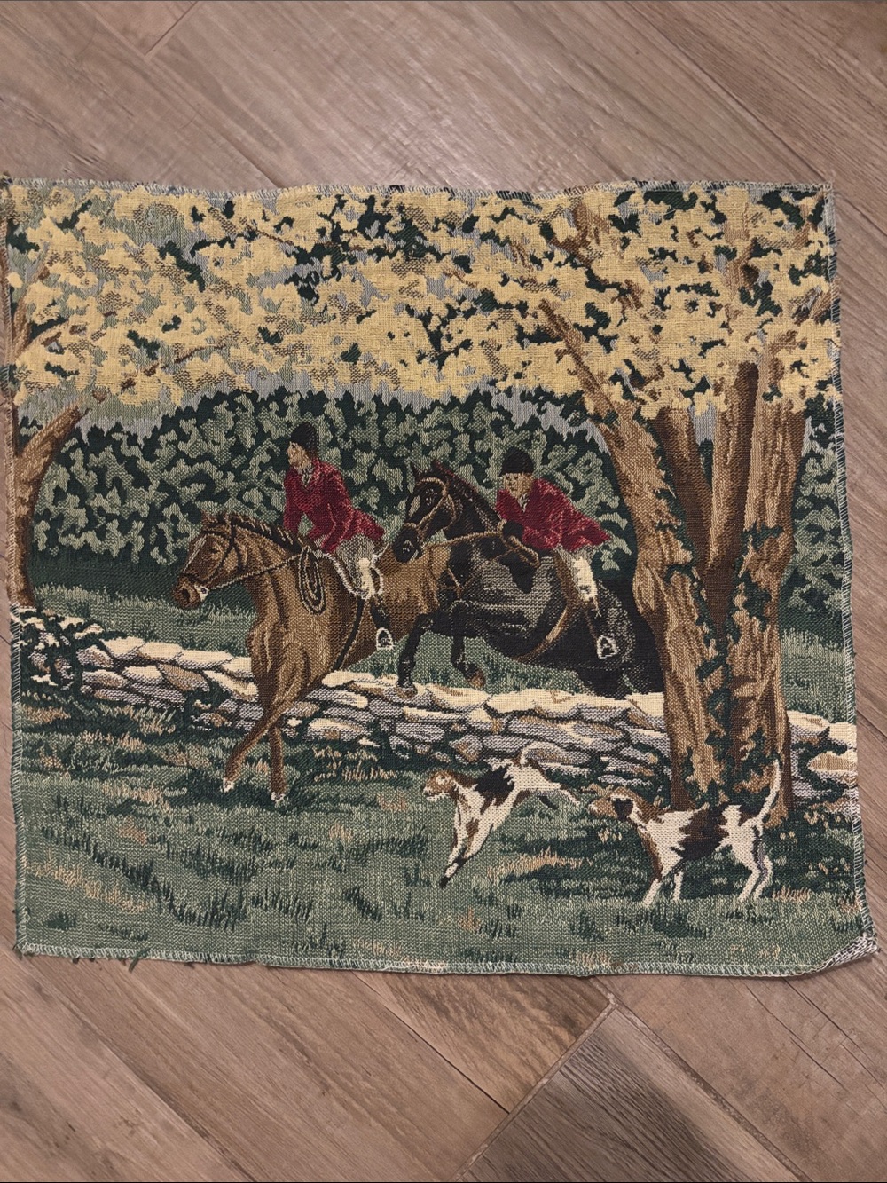 Vintage Equestrian Tapestry Panel - Picture 5 of 9